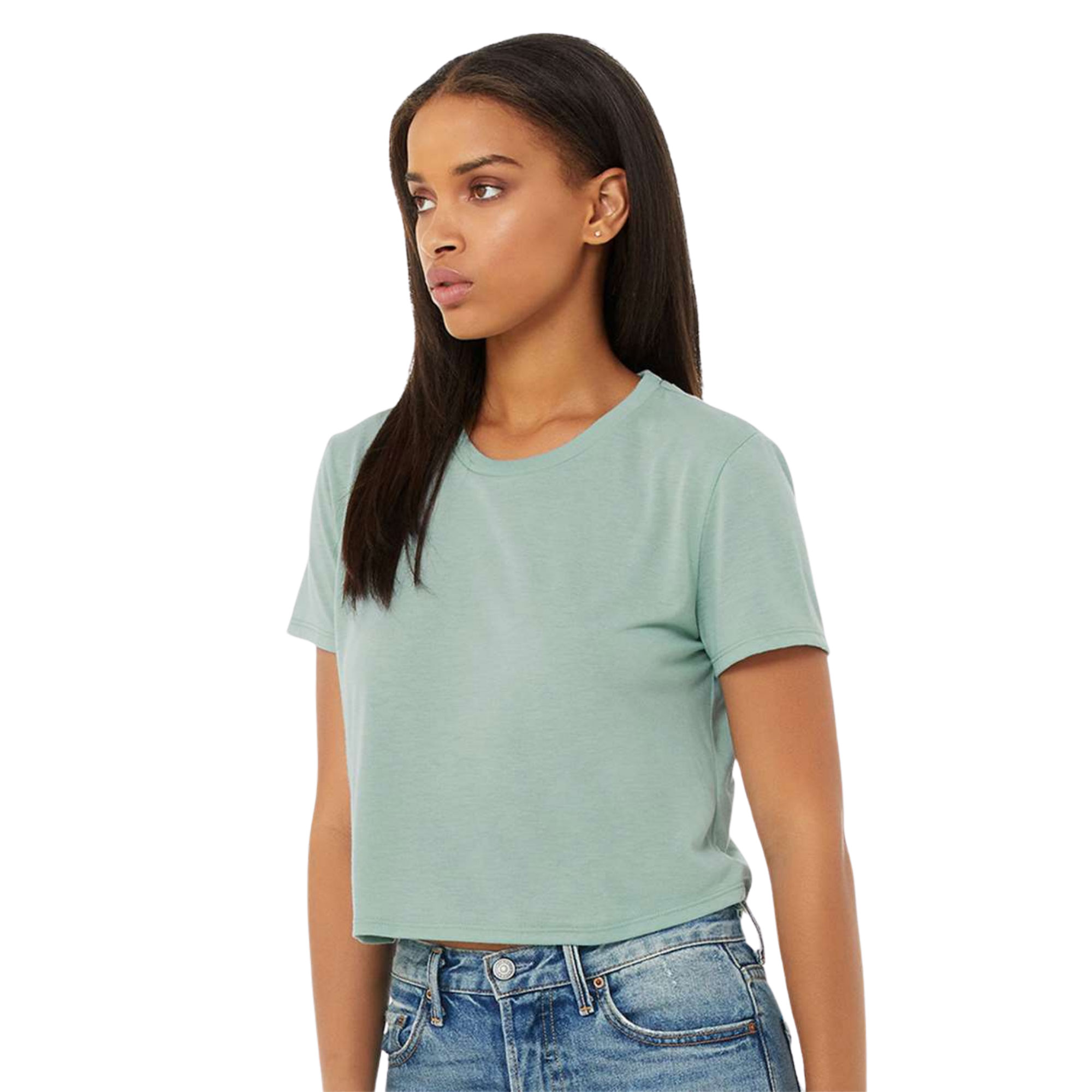 BELLA + CANVAS Women’s Flowy Crop Tee - Image 4