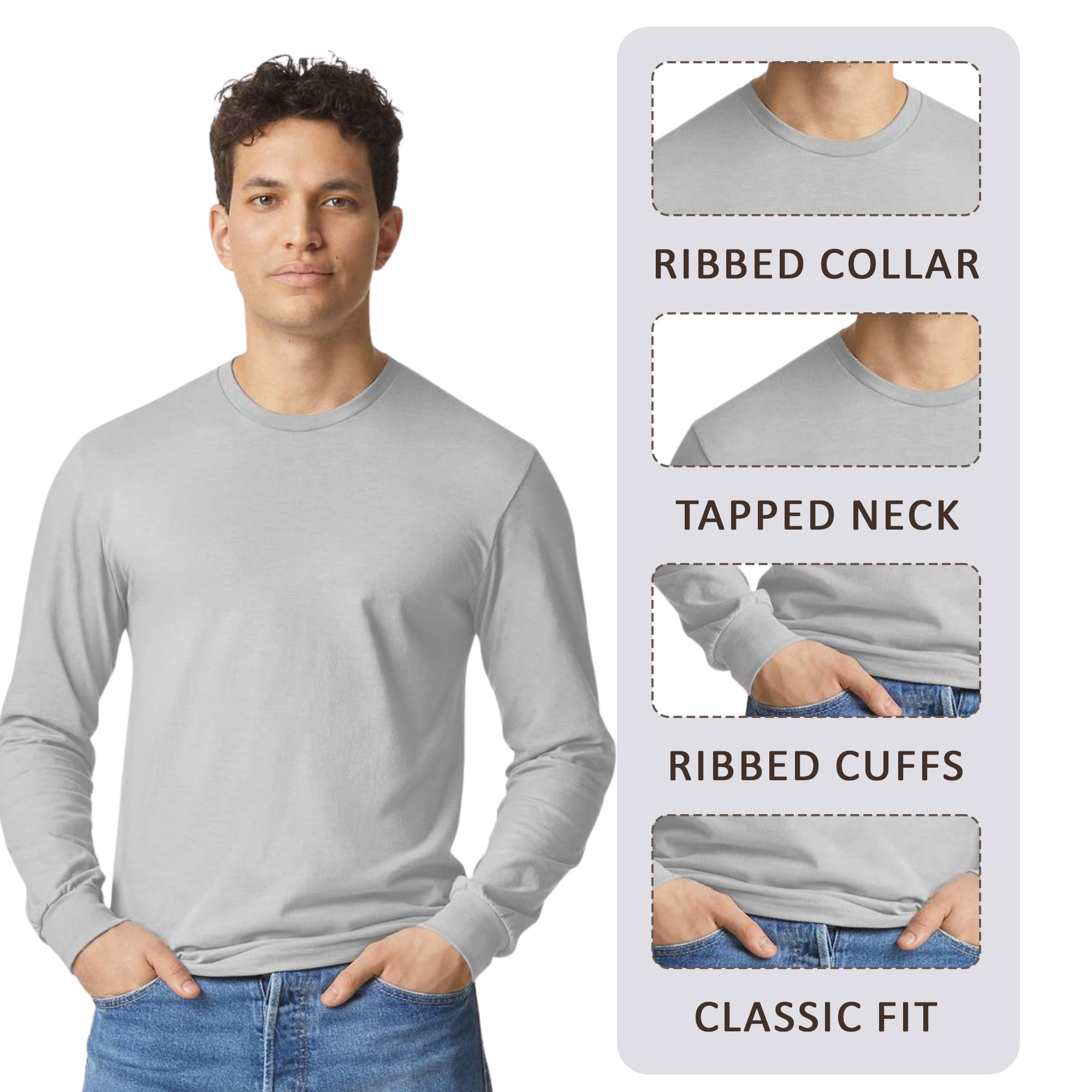 Gildan Unisex Softstyle CVC Long Sleeve T-Shirt - 64440CVC - Image 3