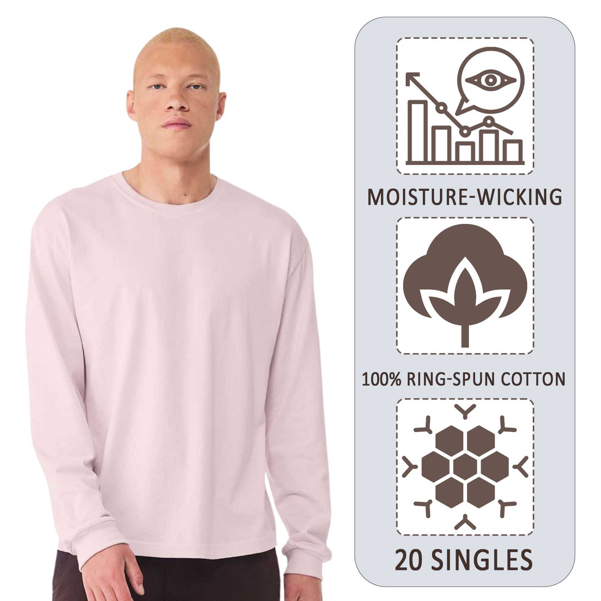 BELLA + CANVAS 6 oz. Heavyweight Long Sleeve Tee - Image 5