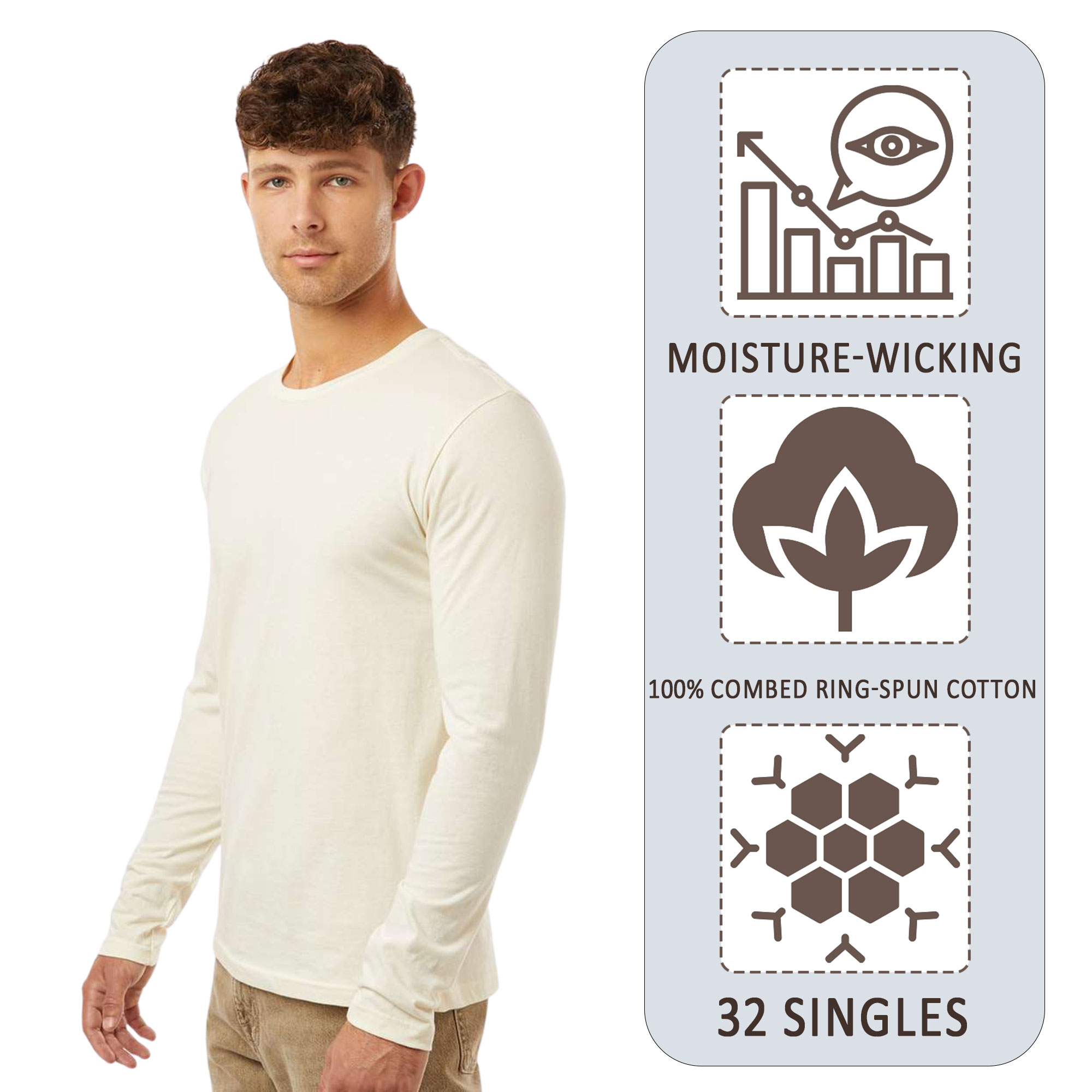 Next Level Unisex Cotton Long Sleeve T-Shirt - Image 5