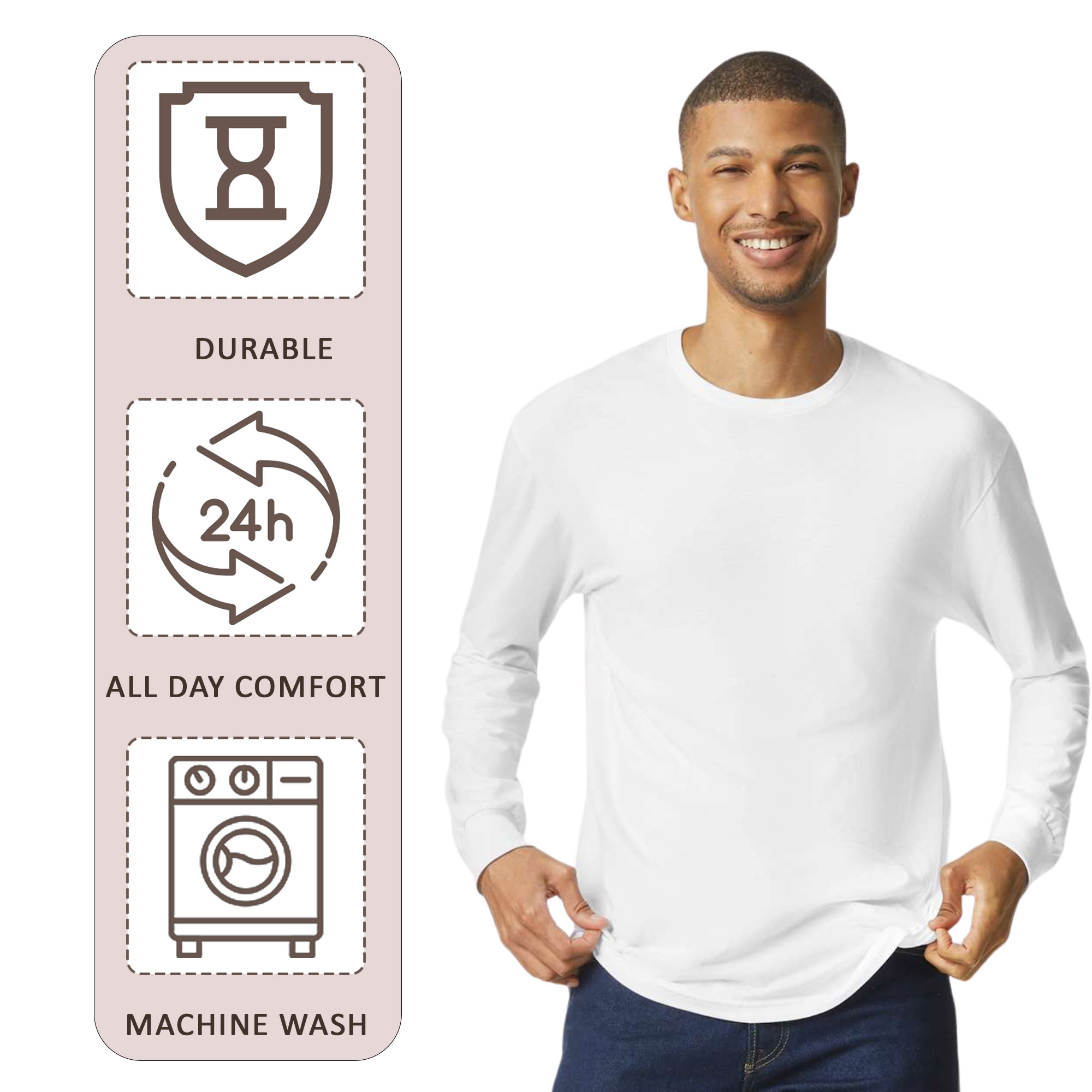 Gildan Unisex Softstyle CVC Long Sleeve T-Shirt - 64440CVC - Image 5