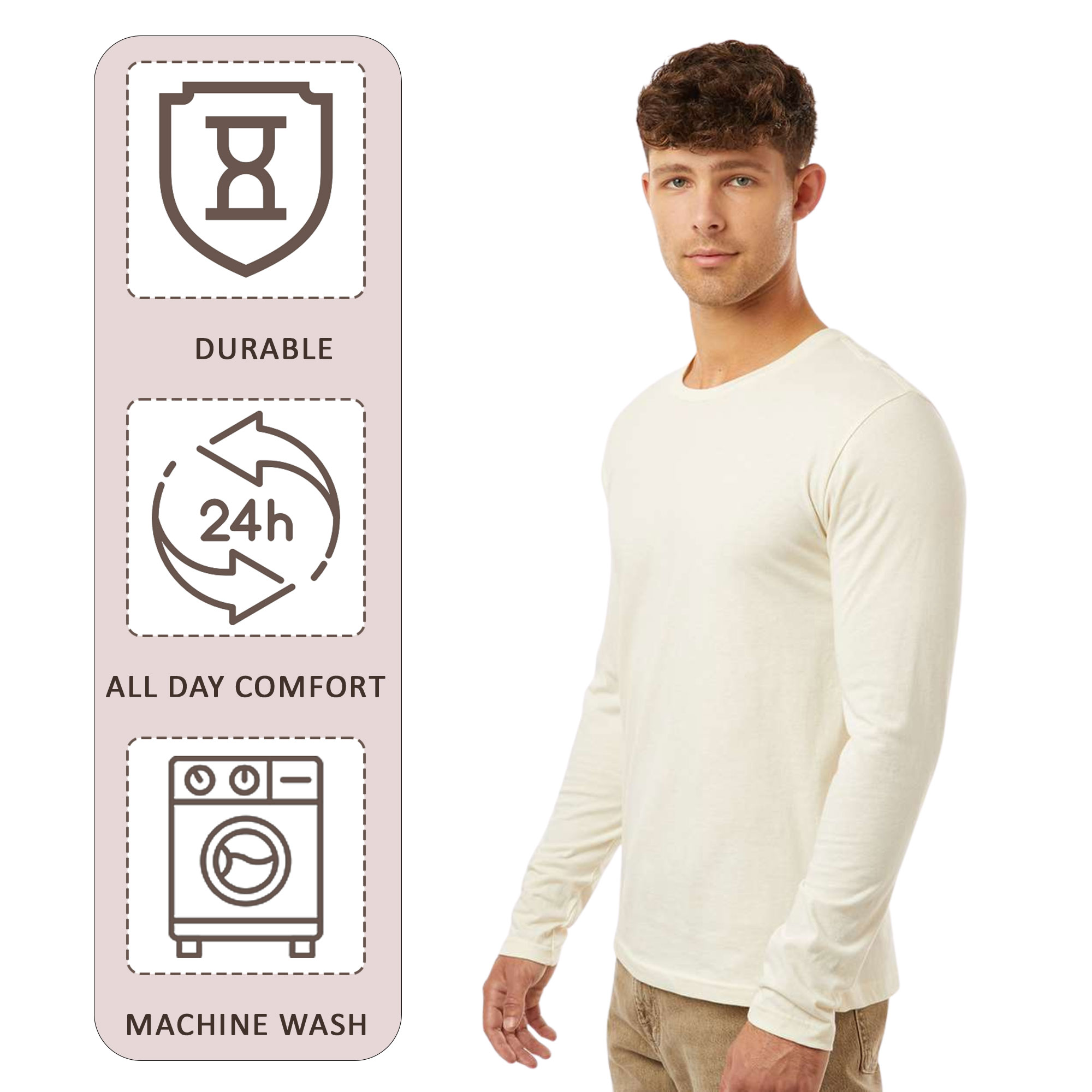 Next Level Unisex Cotton Long Sleeve T-Shirt - Image 6